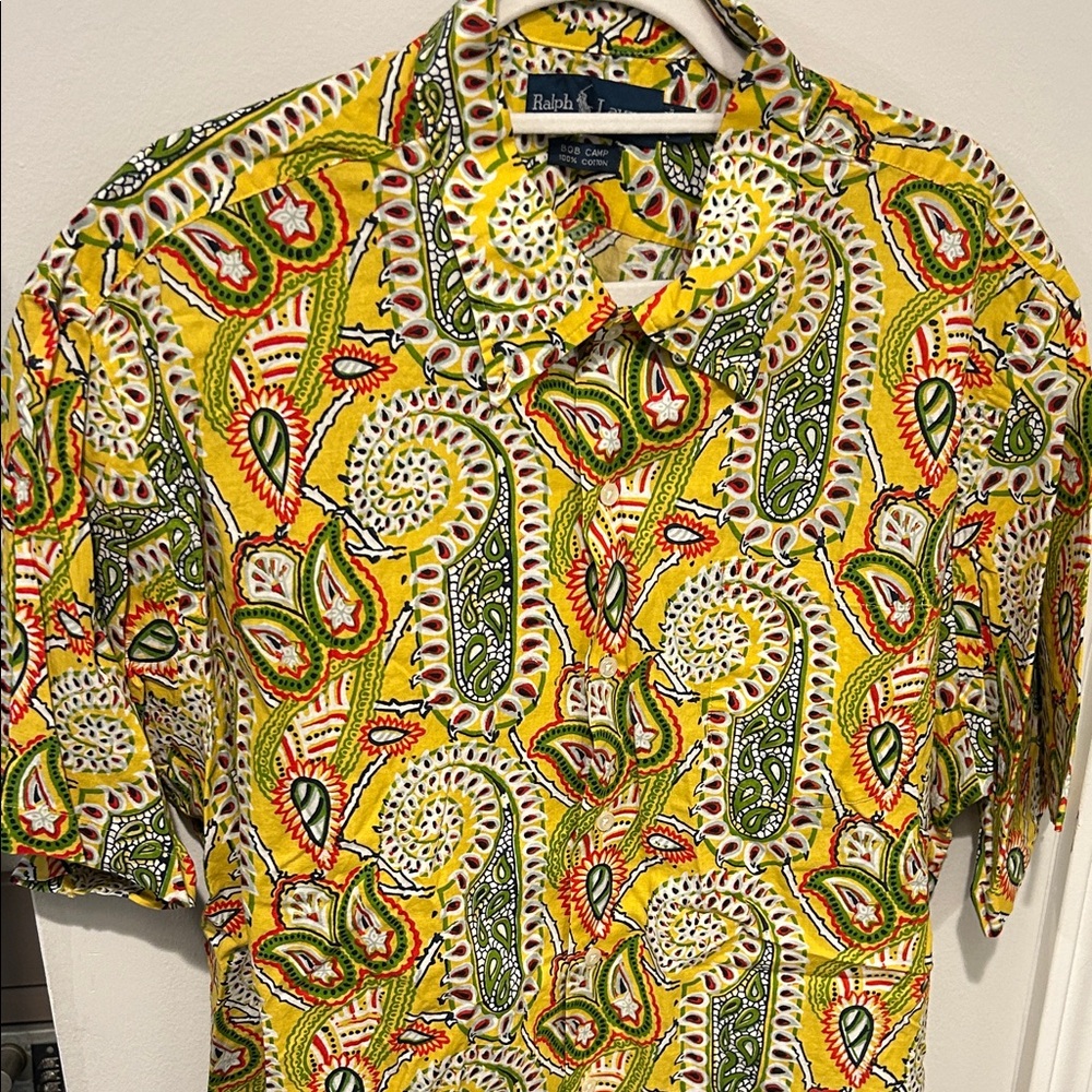 Vintage Ralph Lauren Men's Vibrant Paisley Shirt